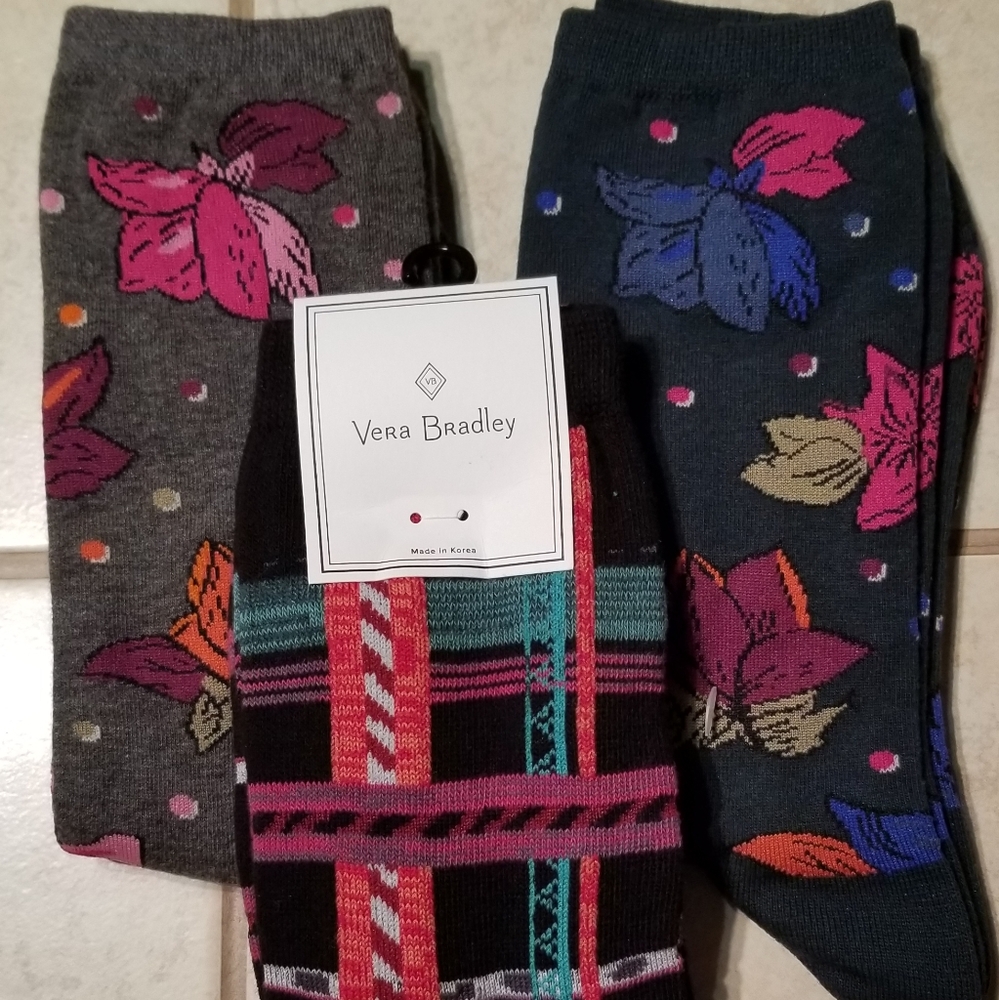 Vera Bradley Socks 3 pair